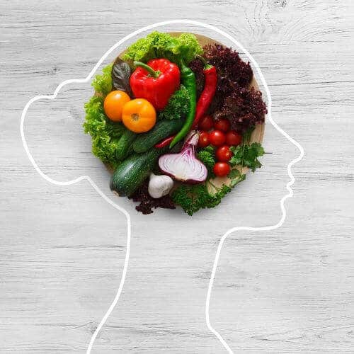 Abbildung von gesunden Essen auf einem Tisch