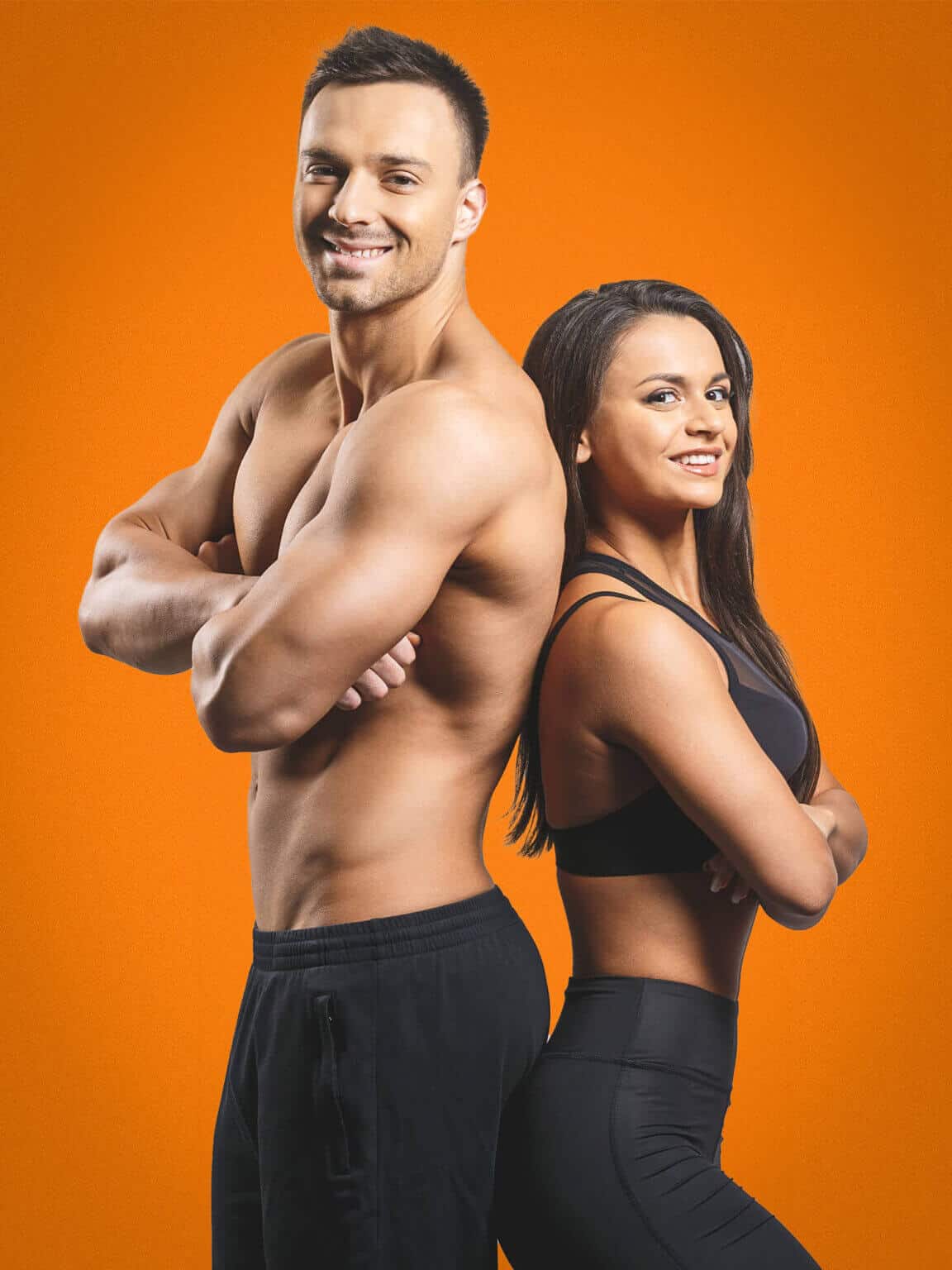 Ein durchtrainiertes Traininspaar